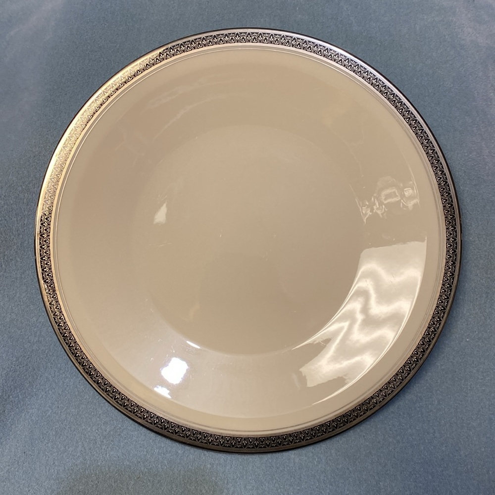 INDIGO BY FRANCISCAN MASTERPIECE 2-DINNER PLATEs 10 1/2 INCH PLATINUM BAND